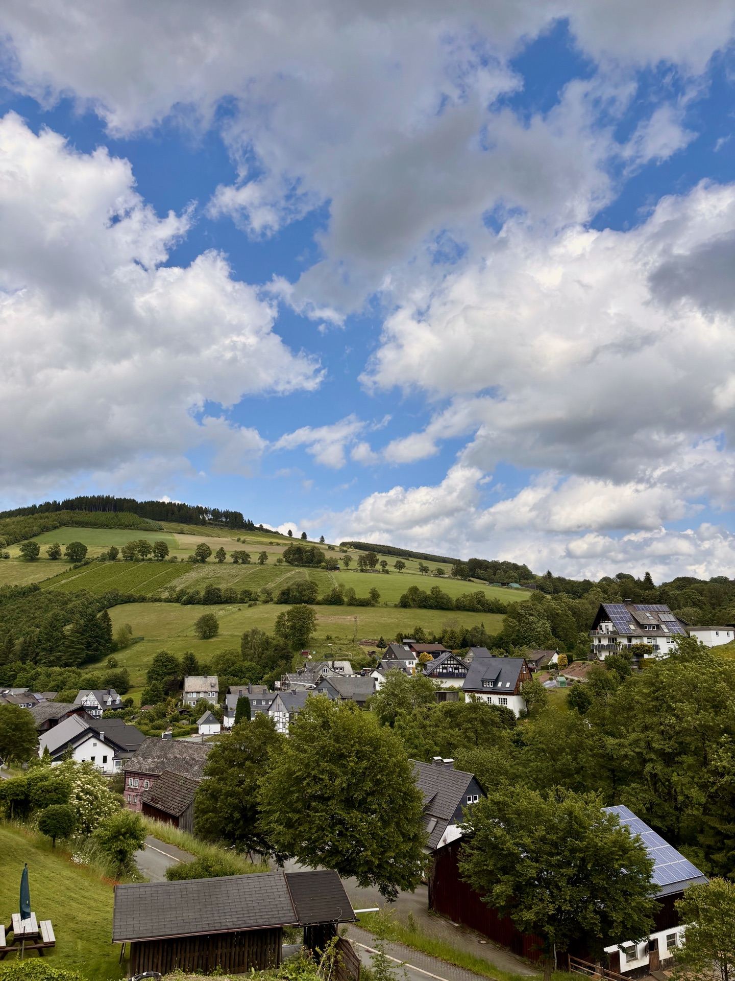 Sauerländer Landschaft mit Wald und Hügeln